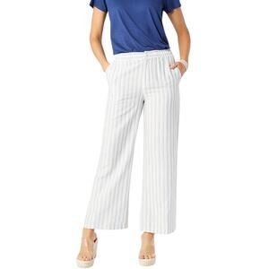 Coco + Carmen Fallon Wide Leg Striped Pants Linen Blend L/XL NWT